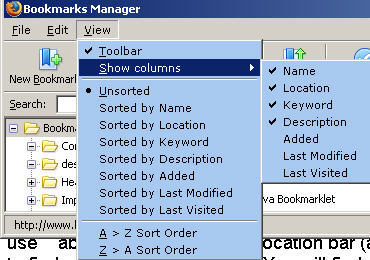 Manage Bookmarks